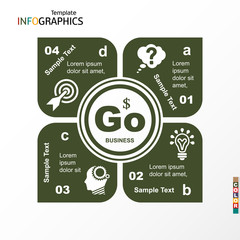 Wall Mural - Infographic, geometric graph, business