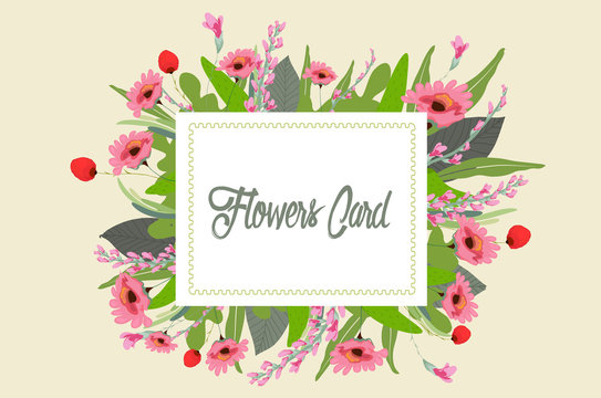Gouache Flowers clipart. Pretty Flowers, wedding