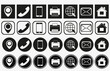 Vector business card contact information icons. business card contact icons set. contact information icons