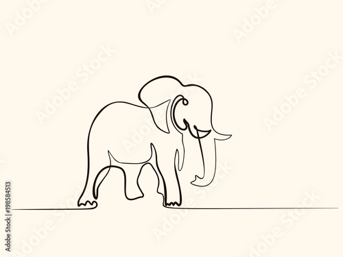 Continuous Different Wide Line Drawing Elephant Walking Symbol Logo Of The Elephant Vector Illustration Buy This Stock Vector And Explore Similar Vectors At Adobe Stock Adobe Stock