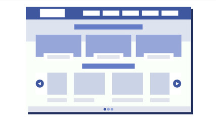 Poster - website flat design vector. site webpage. web page design. illustration