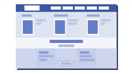 Poster - website flat design vector. ux sketch. template web page. illustration