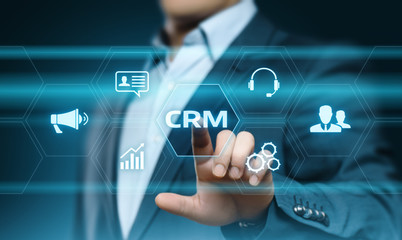 Poster - CRM Customer Relationship Management Business Internet Techology Concept