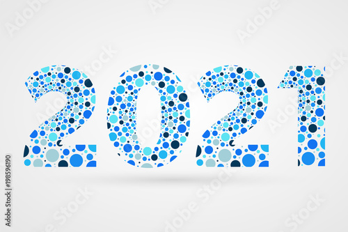 Poster 2021 Happy New Year abstract vector illustration