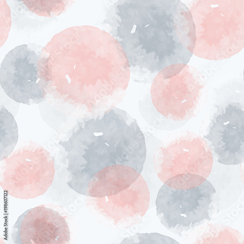 Plakat na zamówienie Abstrakcyjny wzór z szarymi i różowymi kropkami