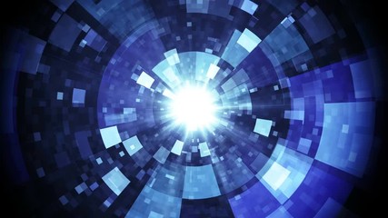 Wall Mural - blue background tunnel concept tech