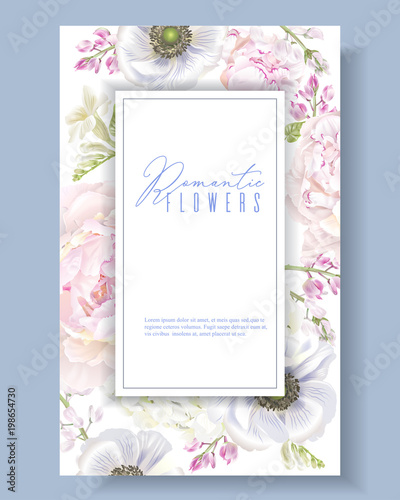 Peony anemone frame