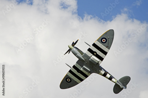 A shot of a World War Two Fighter Aircraft (Spitfire). Slika na platnu