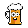 Happy beer cartoon character