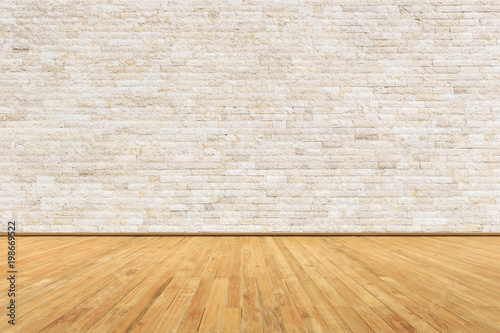 Fotomural Empty room with wall and wooden floor