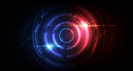Poster - abstract circle sci fi futuristic technology innovation concept background