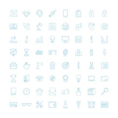  Liner office equipment icons