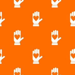 Poster - Hand with heart pattern seamless