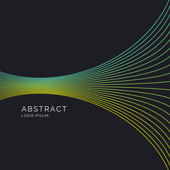 Poster - vector abstract background with dynamic lines.