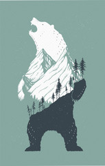 standing bear illustration