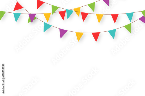 Fotografía Carnival garland with flags
