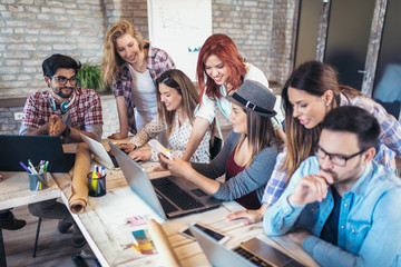 group business people meeting to discuss ideas in modern office