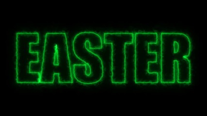 Poster - Easter text, 3d rendering background, computer generating, can be used for holidays festive design