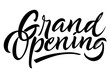 Grand opening lettering. Handwritten text, calligraphic inscription can be used for advertising design, invitations, banners