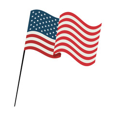 Sticker - United States flag vector illustration graphic design