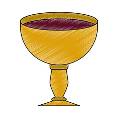 Sticker - Sacred chalice symbol vector illustration graphic design