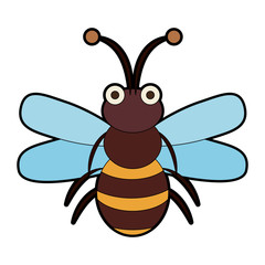 Sticker - Cute bee cartoon vector illustration graphic design