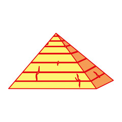 Sticker - duo color pyramid giza egypt tourism travel