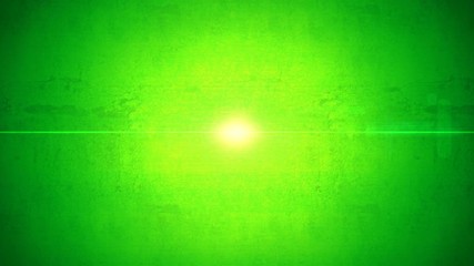 Aufkleber - Hi Technology Yellow Light Flare On Green Background. Digital Laser Scan On Retro Damage Wall Pattern Design Concept.