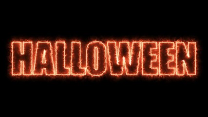 Poster - Halloween text, 3d rendering background, computer generating, can be used for holidays festive design