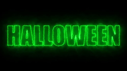 Poster - Halloween text, 3d rendering background, computer generating, can be used for holidays festive design