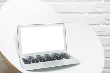 Poster - Laptop with blank screen