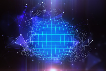 Wall Mural - abstract globe background