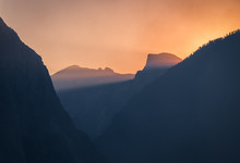 Smoky Sunrise In Yosemite