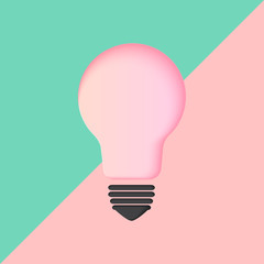 Poster - Light bulb creative idea concept icon with minimal style.Vector illustration.
