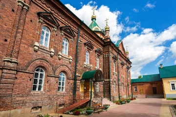 Sticker - The Church of St. James the Righteous at the Holy Spirit Monastery in Borovichi, Russia