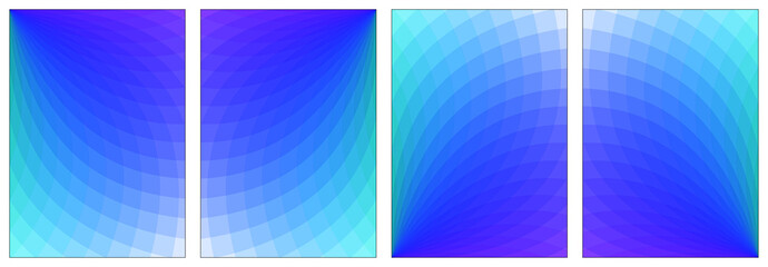 Poster - Abstract color illustration set. Gradient 3d colors. For A4 paper.