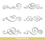 Fototapeta  - Calligraphic swirls collection