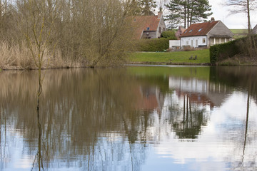 Wall Mural - House by the lake