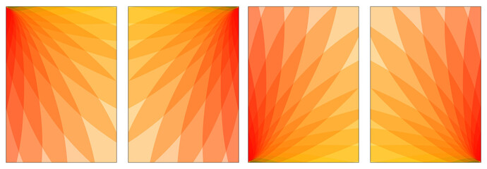 Aufkleber - Abstract color illustration set. Gradient 3d colors. For A4 paper.