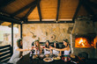 © dsheremeta - Girlfriends and bride celebrate hen party before the wedding
