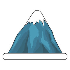 Poster - Mountain with snow vector illustration graphic design