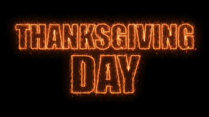 Poster - Thanks giving day text, 3d rendering background, computer generating, can be used for holidays festive design