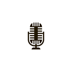 Sticker - microphone icon. sign design