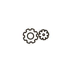 Sticker - gears icon. sign design