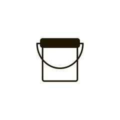 Sticker - bucket icon. sign design