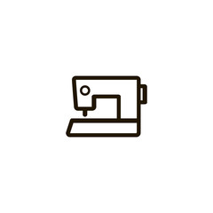 Sticker - sewing machine icon. sign design