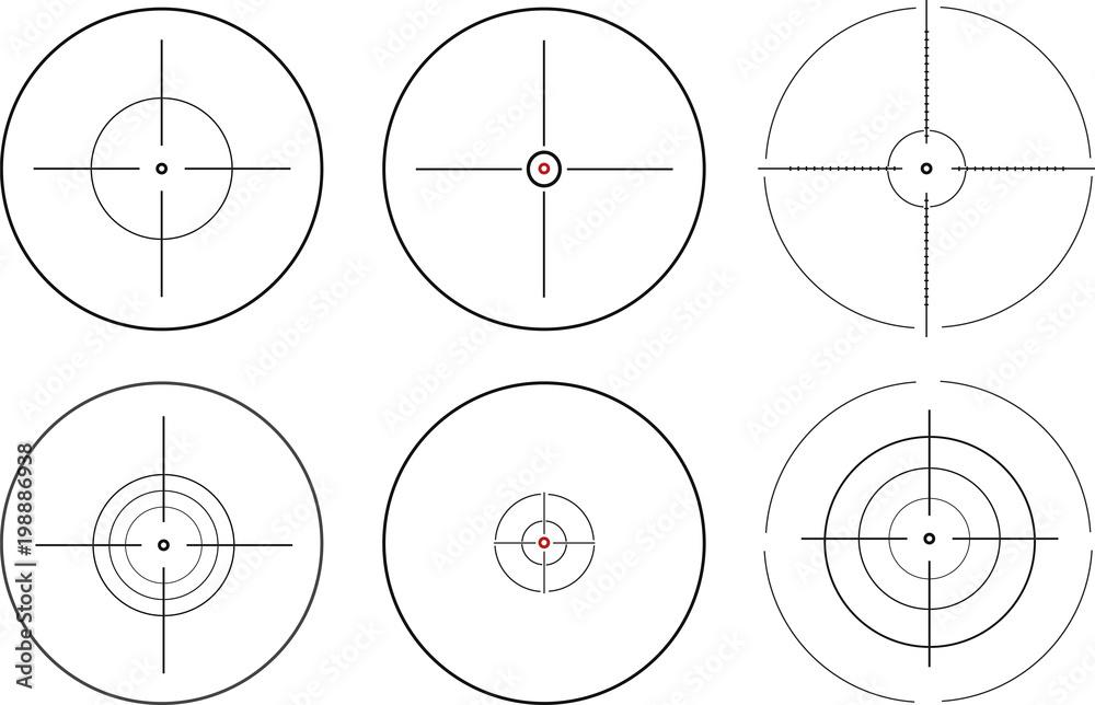 Sniper scope. vector illustration Stock Vector | Adobe Stock