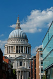 Fototapeta Big Ben - A view of historic St Paul's Cathedral in London, England.