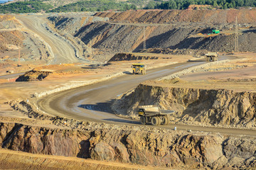 transport of ore mine open pit