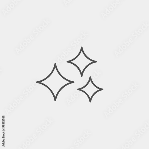 Fotografía Clean flat vector icon. Shine flat vector icon